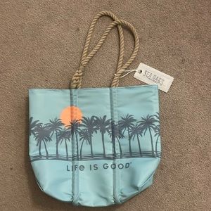 Life is good recycled sail bag
